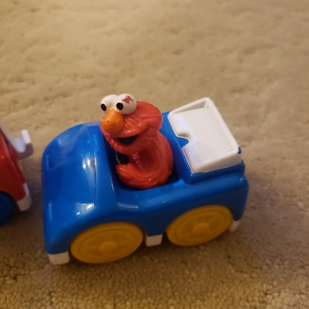 Vintage Mattel Sesame Street Mini Big Bird Elmo Cars